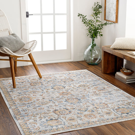Lillian LLL-2327 6ft Round Machine Woven Washable Area Rug