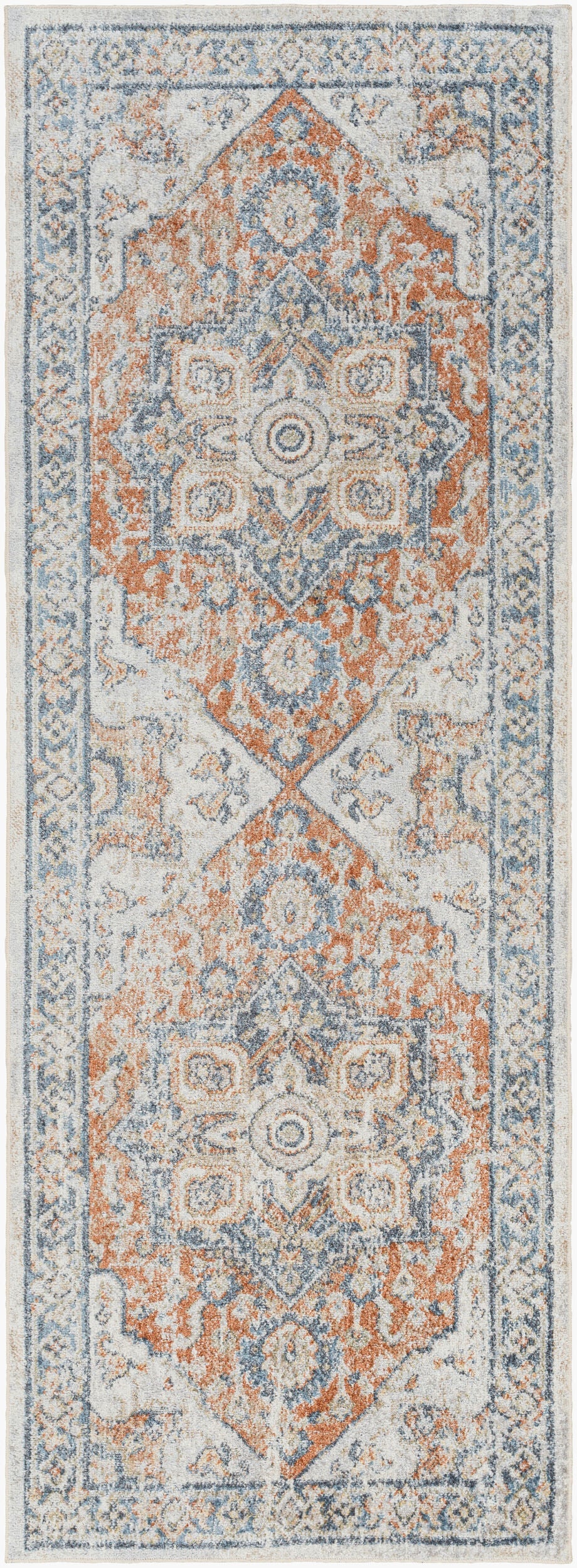 Lillian LLL-2330 7ft Runner Machine Woven Washable Runner Rug