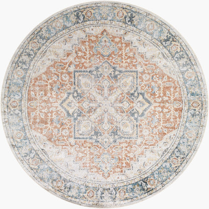 Lillian LLL-2331 6ft Round Machine Woven Washable Area Rug