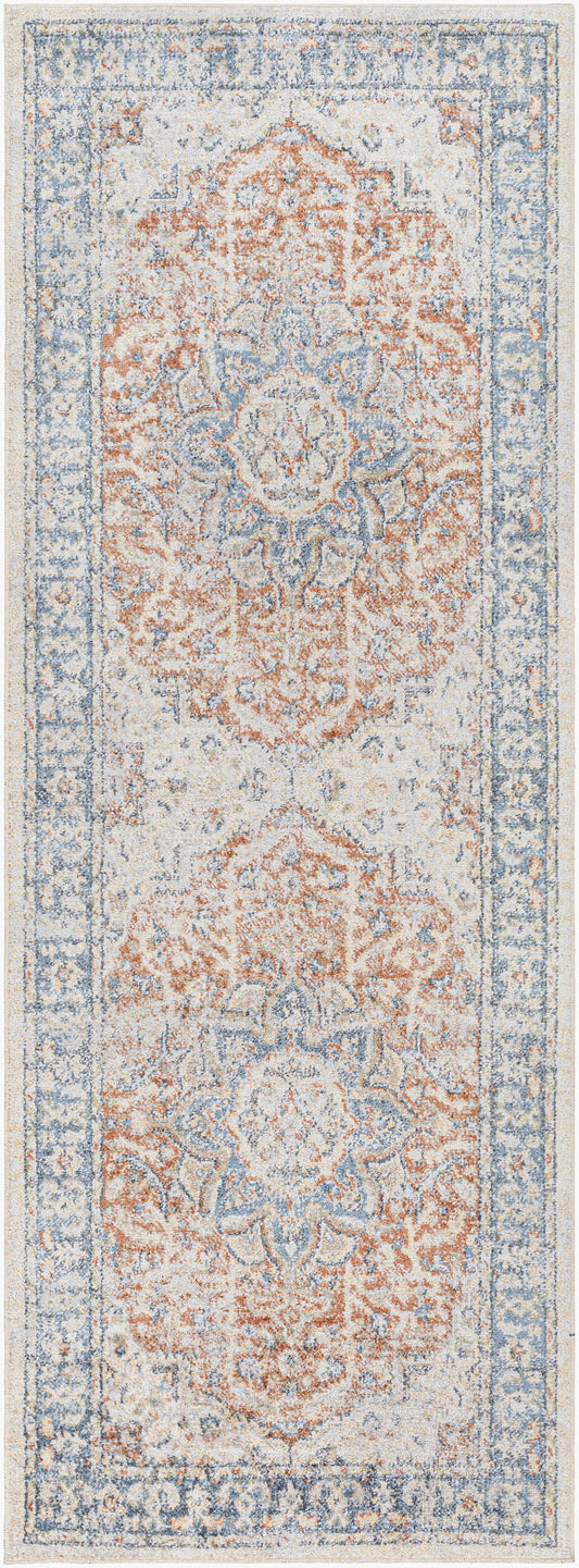 Lillian LLL-2332 7ft Runner Machine Woven Washable Runner Rug