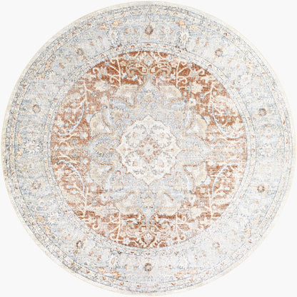 Lillian LLL-2333 6ft Round Machine Woven Washable Area Rug