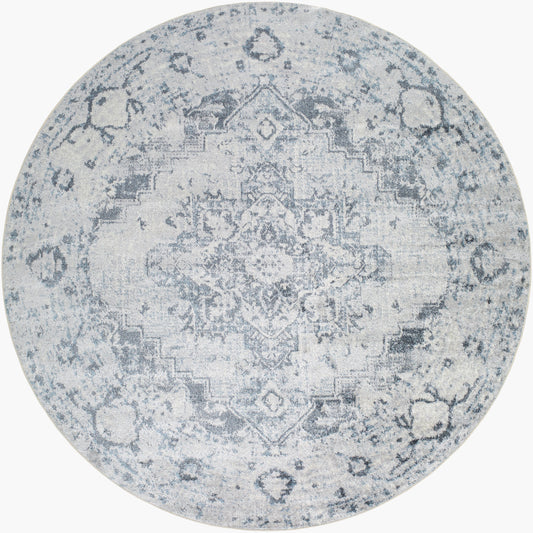 Lillian LLL-2334 6ft Round Machine Woven Washable Area Rug