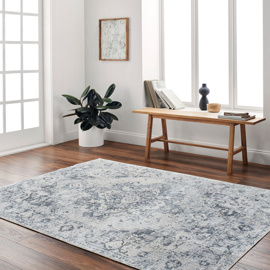 Lillian LLL-2334 6ft Round Machine Woven Washable Area Rug
