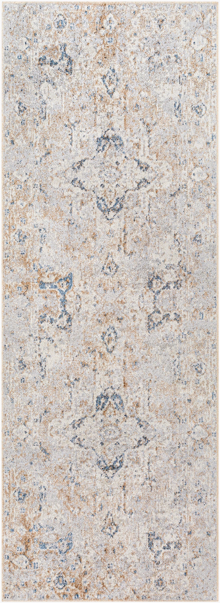 Lillian LLL-2335 7ft Runner Machine Woven Washable Runner Rug