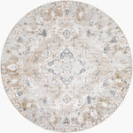 Lillian LLL-2335 6ft Round Machine Woven Washable Area Rug