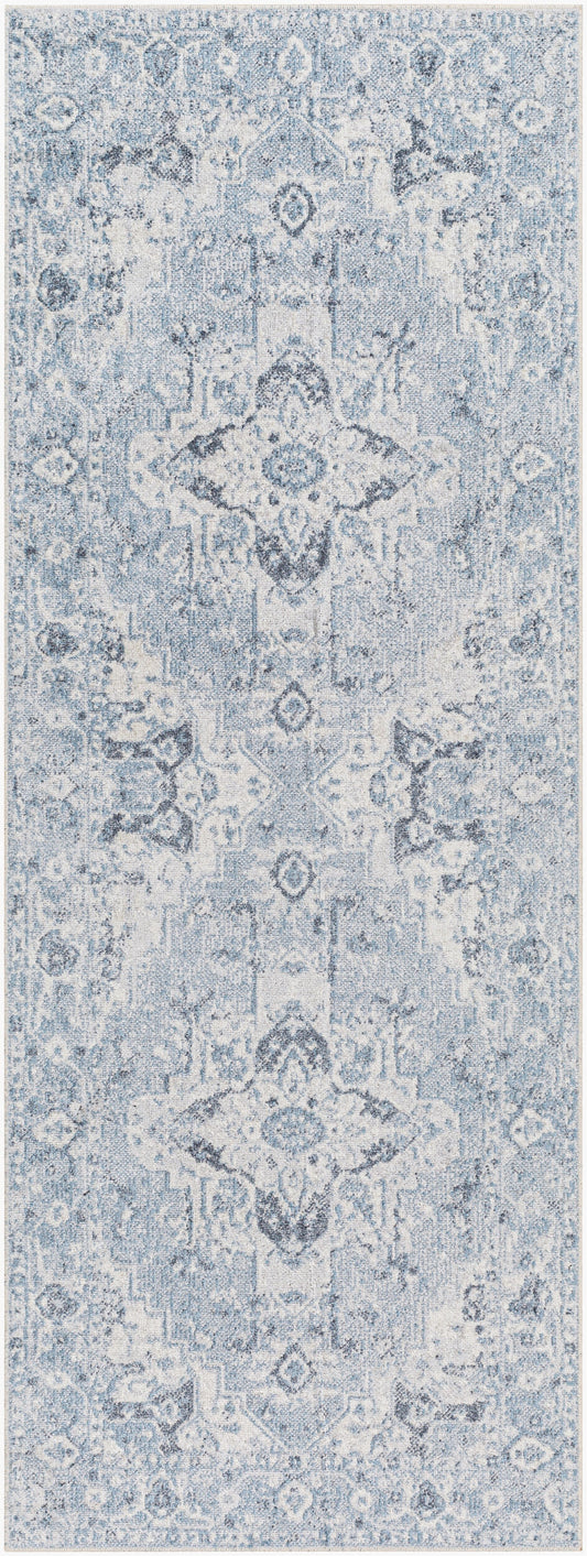 Lillian LLL-2336 7ft Runner Machine Woven Washable Runner Rug