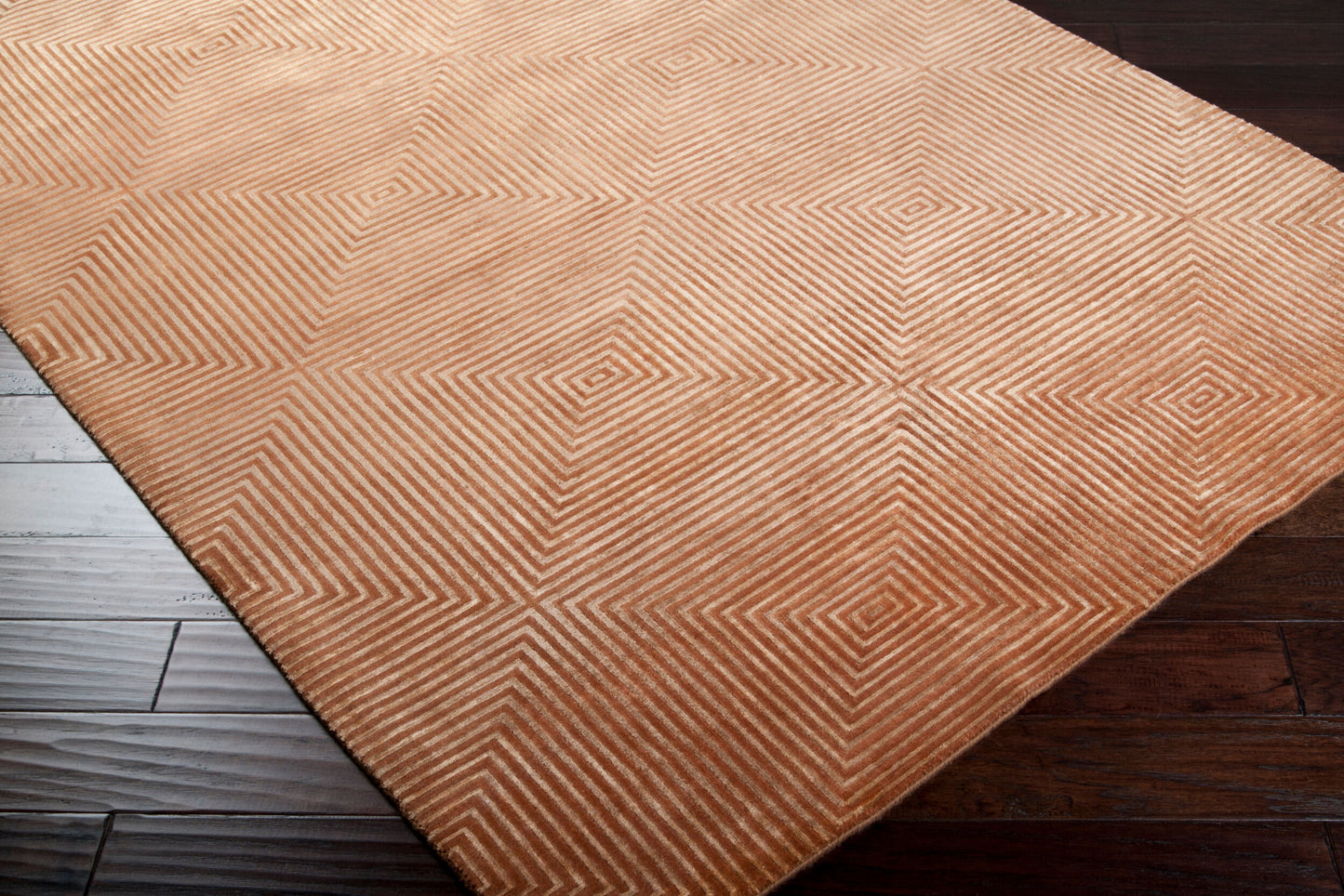 Alfombra decorativa luminosa LMN-3004 de 2' x 3' hecha a mano