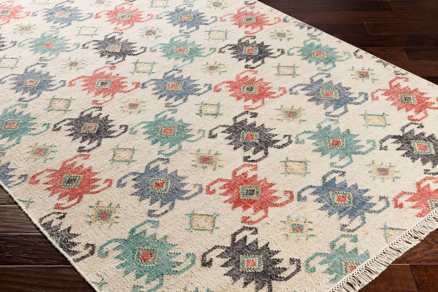 Alfombra de yute hecha a mano Lenora LNR-1001 de 1,52 m x 2,13 m