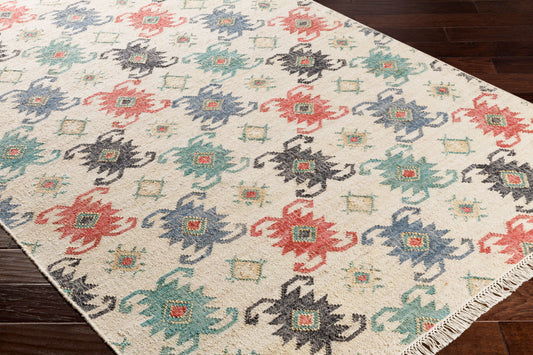 Alfombra de yute hecha a mano Lenora LNR-1001 de 1,52 m x 2,13 m