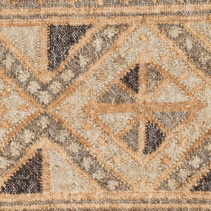 Alfombra decorativa de yute hecha a mano Lenora LNR-1006 de 2' x 3'