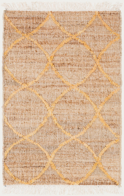 Laural LRL-6002 Alfombra decorativa de yute hecha a mano de 2' x 3'