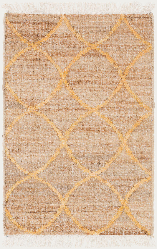 Laural LRL-6002 Alfombra decorativa de yute hecha a mano de 2' x 3'