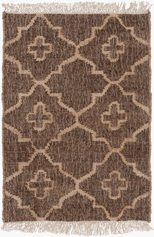 Laural LRL-6011 Alfombra decorativa de yute hecha a mano de 2' x 3'