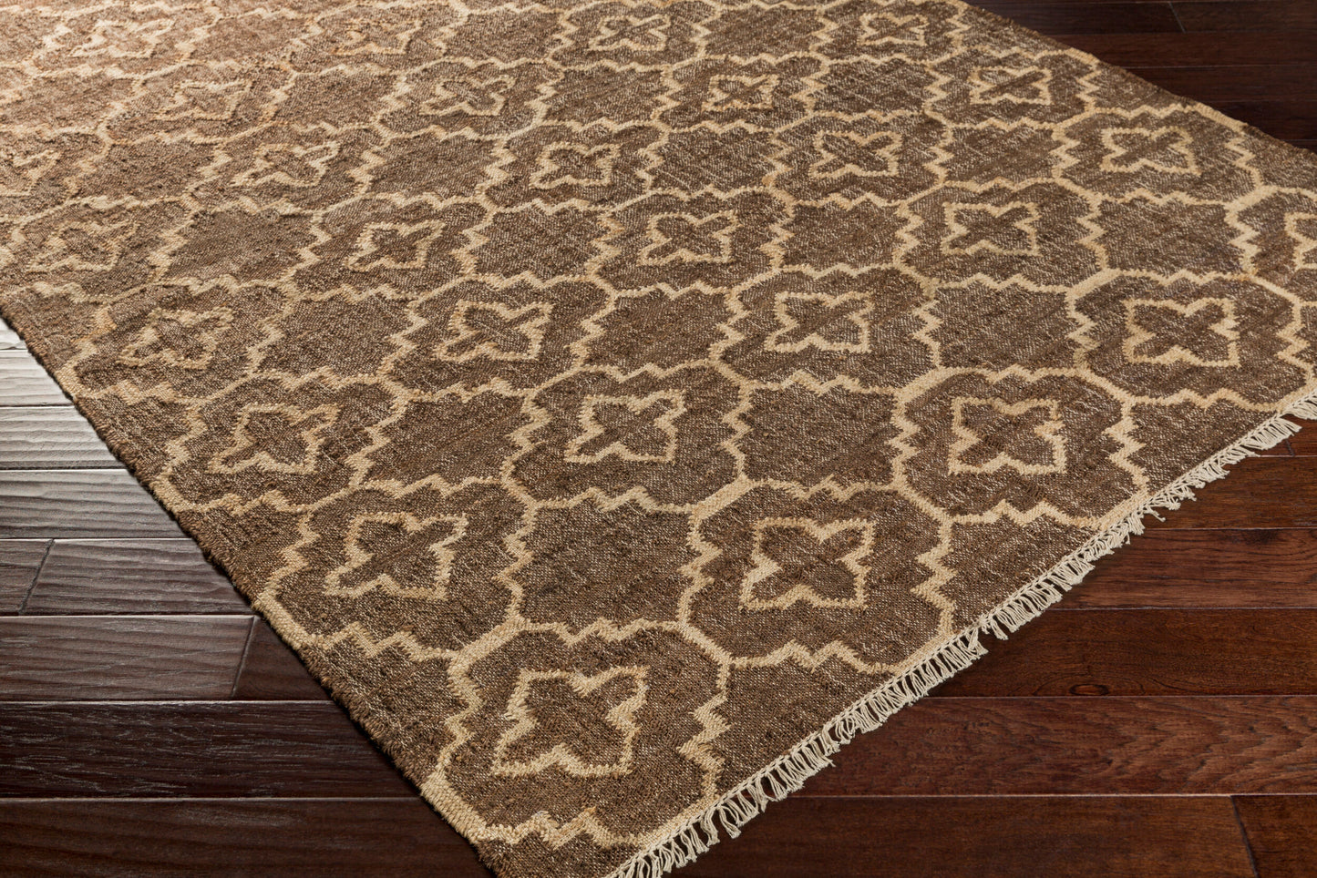 Laural LRL-6011 Alfombra decorativa de yute hecha a mano de 2' x 3'
