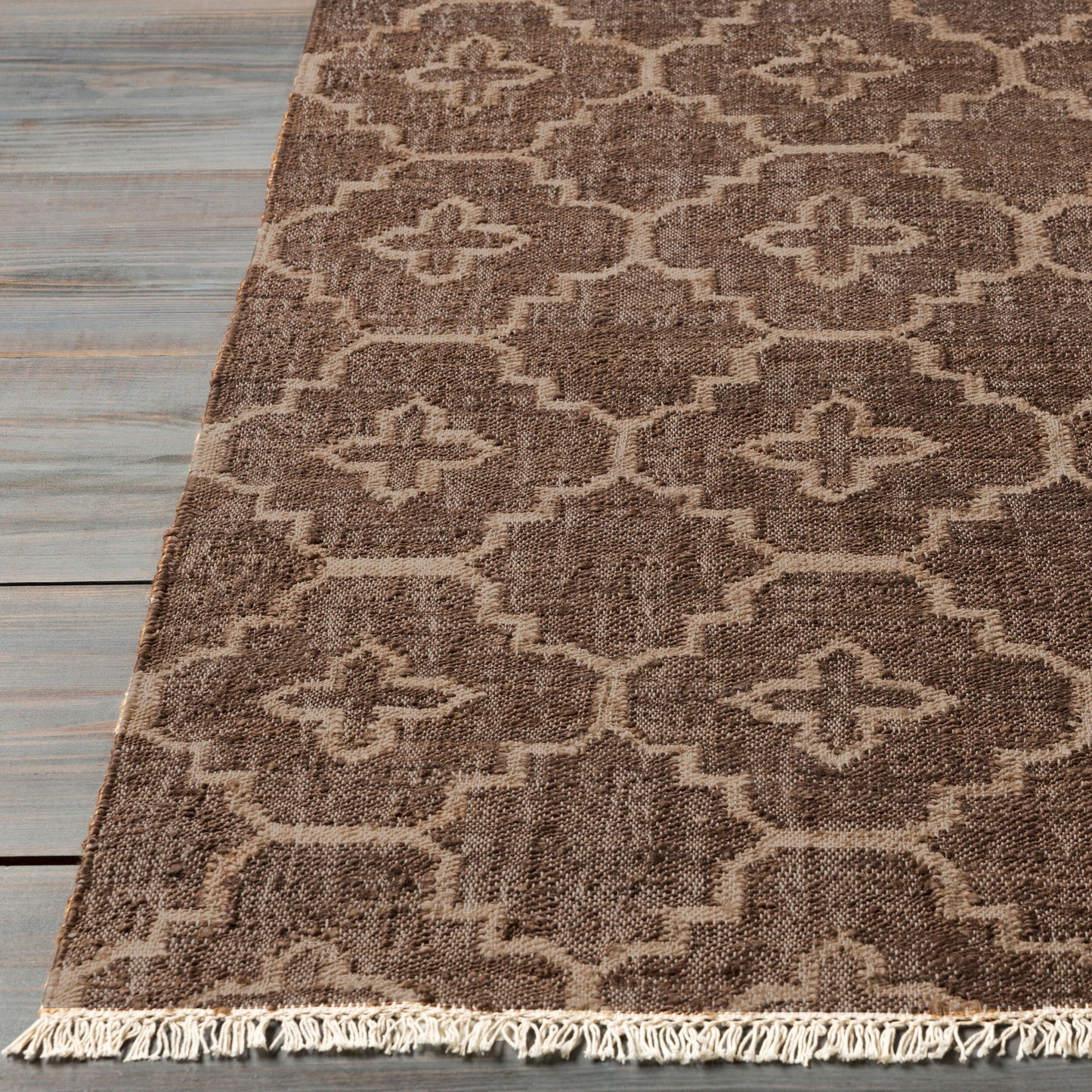 Laural LRL-6011 Alfombra decorativa de yute hecha a mano de 2' x 3'