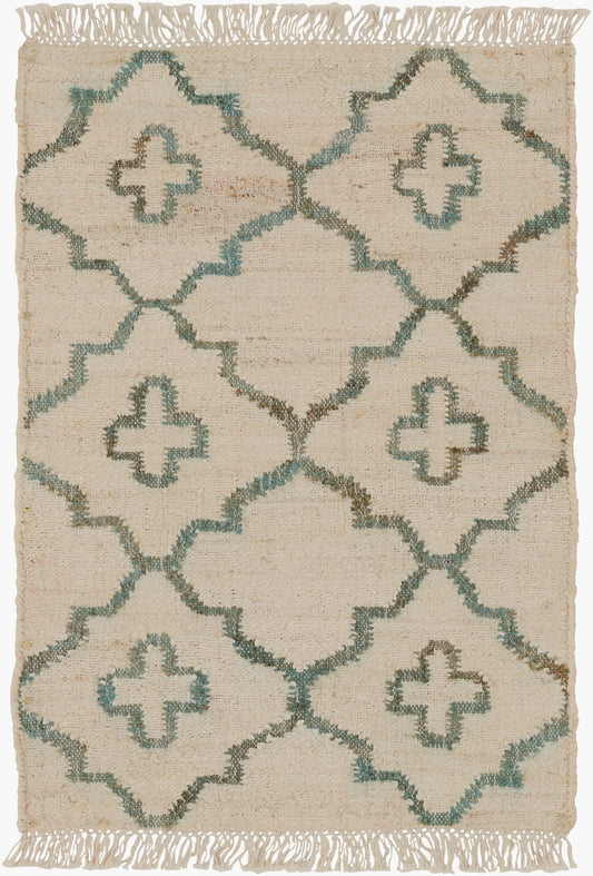 Laural LRL-6012 Alfombra decorativa de yute hecha a mano de 2' x 3'