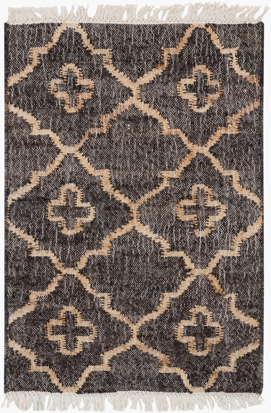 Laural LRL-6013 Alfombra decorativa de yute hecha a mano de 2' x 3'