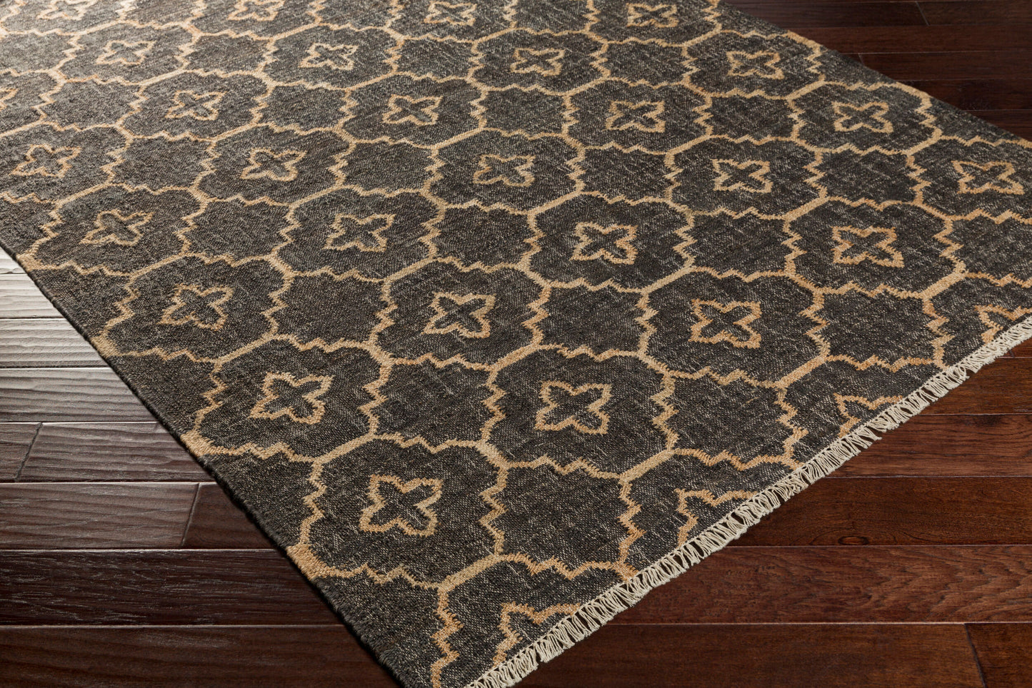 Laural LRL-6013 Alfombra decorativa de yute hecha a mano de 2' x 3'