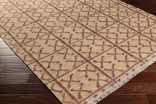 Laural LRL-6018 Alfombra decorativa de yute hecha a mano de 2' x 3'