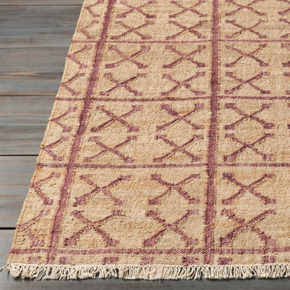 Laural LRL-6018 Alfombra decorativa de yute hecha a mano de 2' x 3'