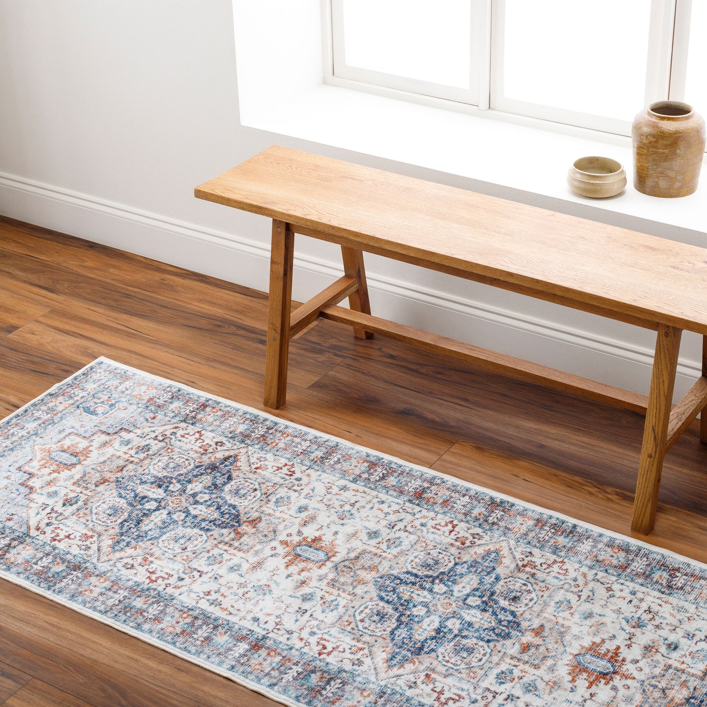 Lavable LVB-2305 8ft Runner Machine Woven Washable Runner Rug