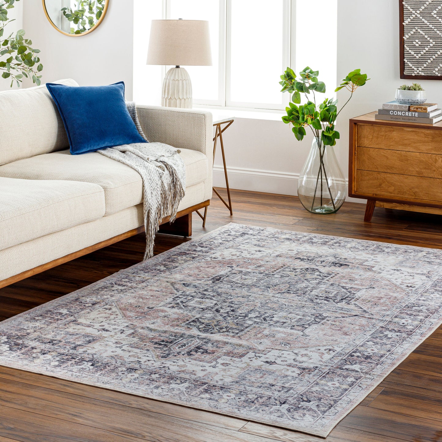 Lavable LVB-2306 3' x 4' Machine Woven Washable Accent Rug