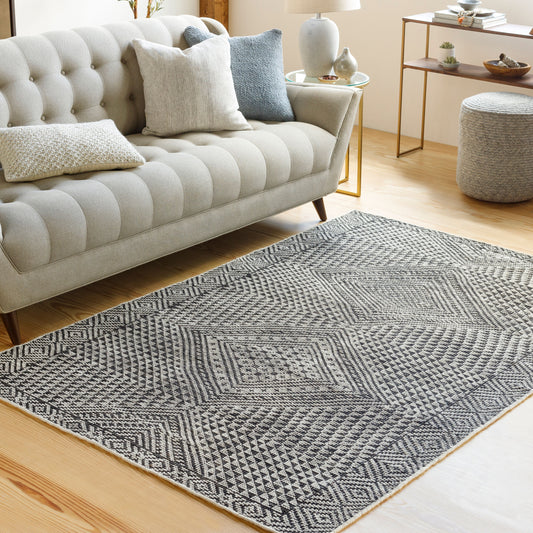 Livorno LVN-2305 2' x 3' Handmade Faux Silk Accent Rug