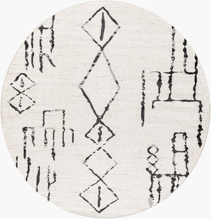 Lavadora LVR-2318 6ft Round Machine Woven Washable Area Rug