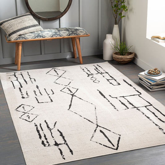 Lavadora LVR-2318 6ft Round Machine Woven Washable Area Rug