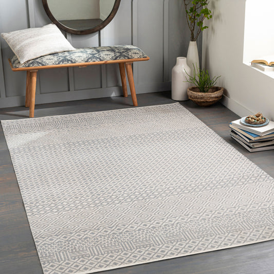Lavadora LVR-2321 6ft Round Machine Woven Washable Area Rug