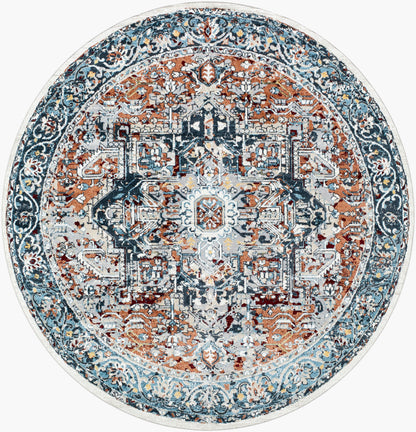 Lavadora LVR-2323 6ft Round Machine Woven Washable Area Rug