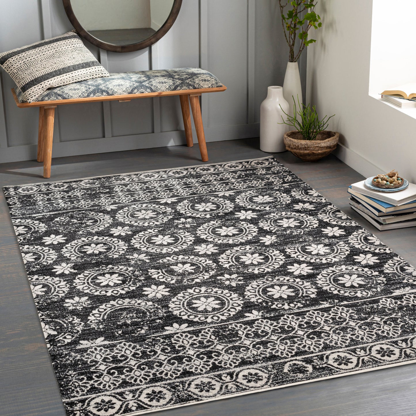 Lavadora LVR-2325 6' x 9' Machine Woven Washable Area Rug