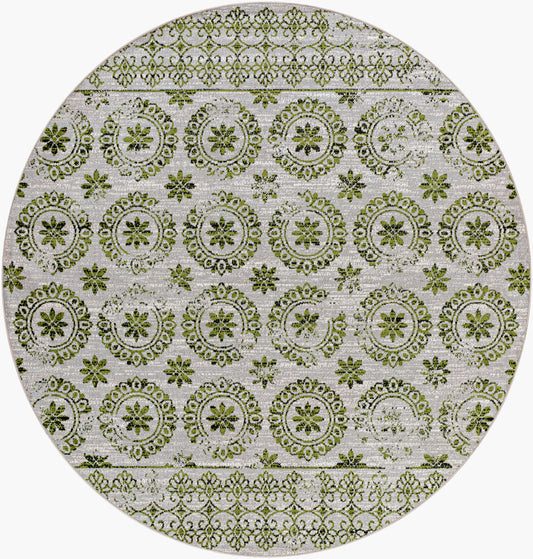 Lavadora LVR-2326 6ft Round Machine Woven Washable Area Rug
