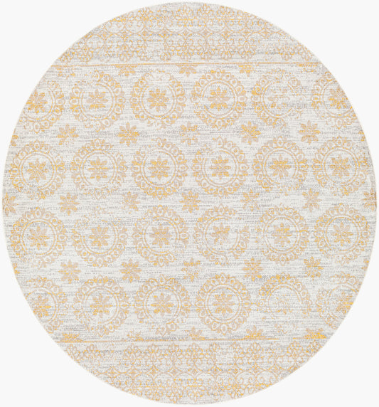 Lavadora LVR-2327 6ft Round Machine Woven Washable Area Rug