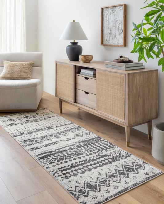 Lavadora LVR-2329 6ft Round Machine Woven Washable Area Rug