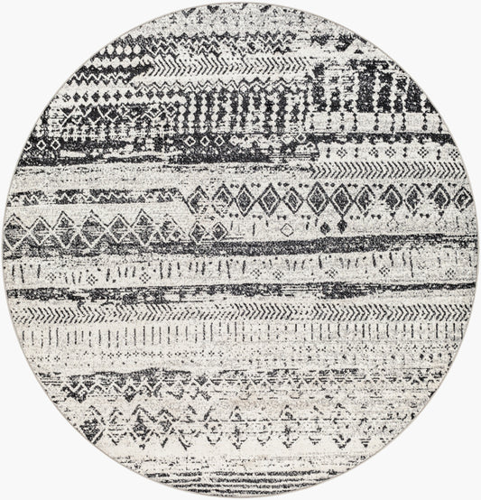 Lavadora LVR-2329 6ft Round Machine Woven Washable Area Rug