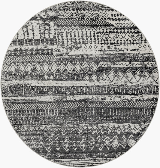 Lavadora LVR-2330 6ft Round Machine Woven Washable Area Rug