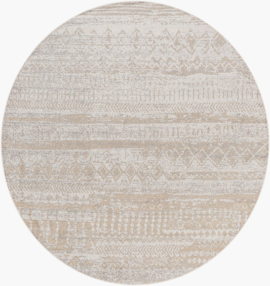 Lavadora LVR-2331 6ft Round Machine Woven Washable Area Rug