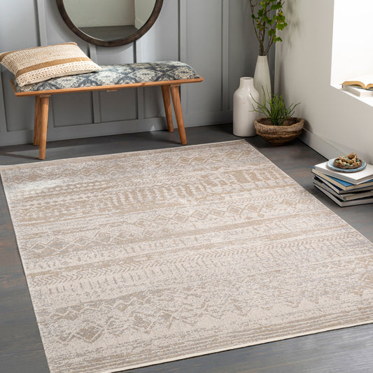 Lavadora LVR-2331 6ft Round Machine Woven Washable Area Rug