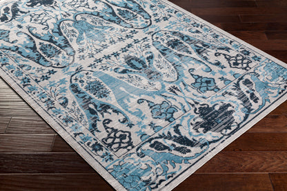 Lavadora LVR-2333 6ft Round Machine Woven Washable Area Rug