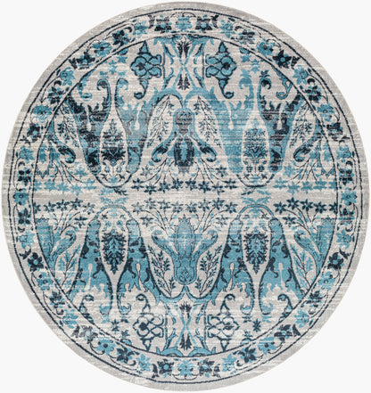 Lavadora LVR-2333 6ft Round Machine Woven Washable Area Rug