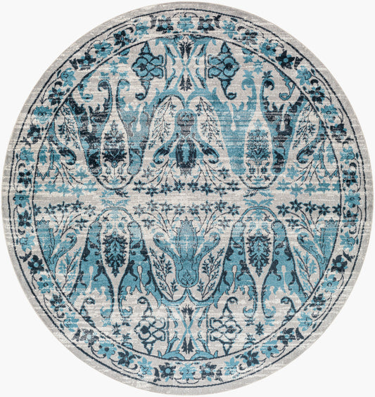 Lavadora LVR-2333 6ft Round Machine Woven Washable Area Rug