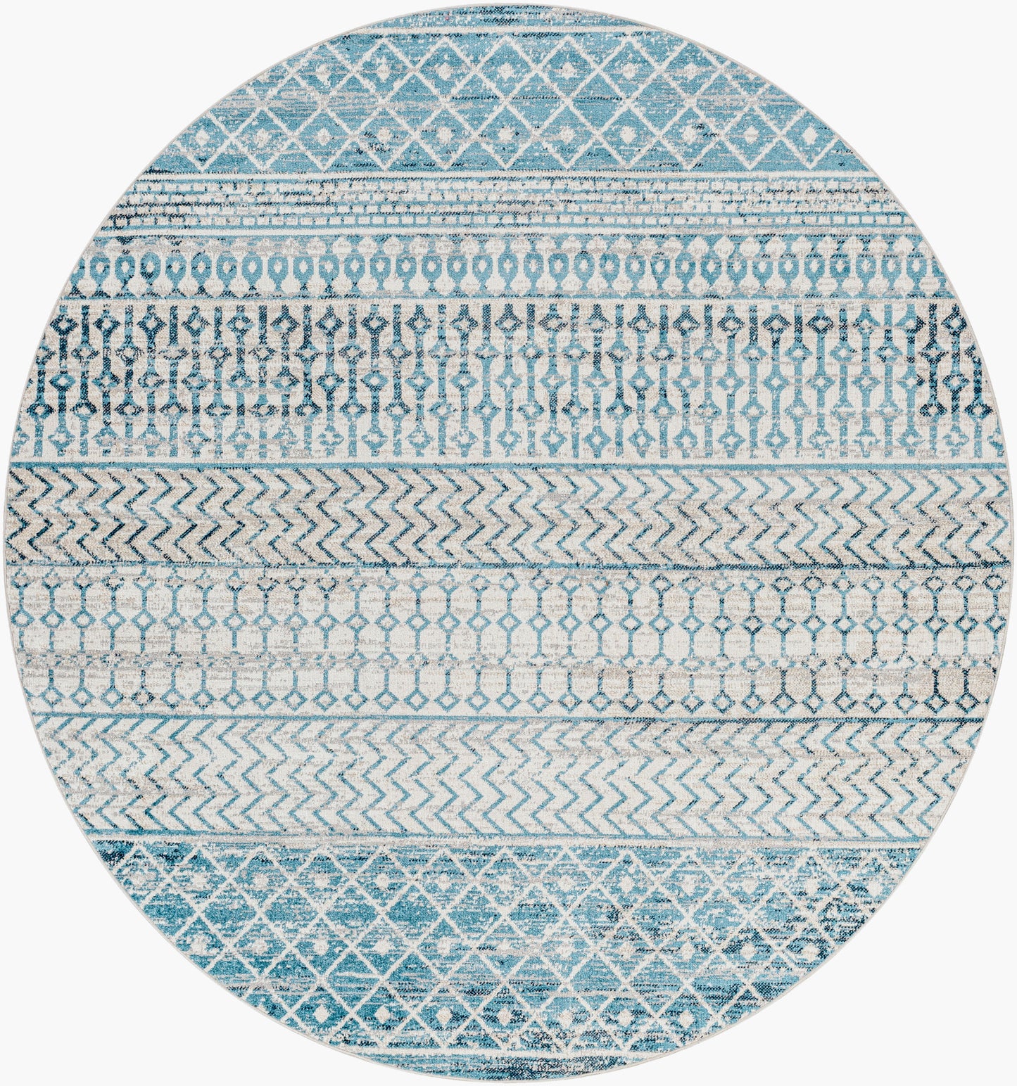Lavadora LVR-2334 6ft Round Machine Woven Washable Area Rug