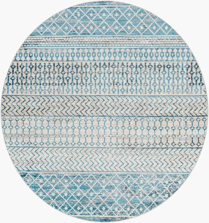 Lavadora LVR-2334 6ft Round Machine Woven Washable Area Rug