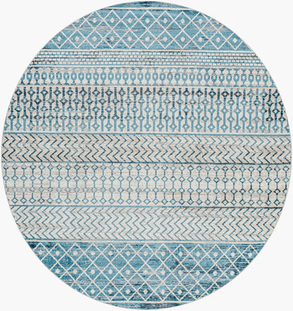 Lavadora LVR-2335 6ft Round Machine Woven Washable Area Rug