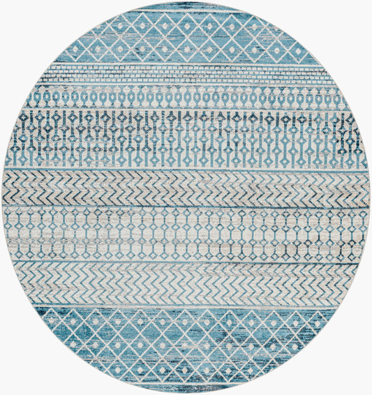 Lavadora LVR-2335 6ft Round Machine Woven Washable Area Rug