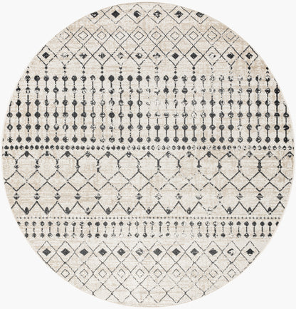 Lavadora LVR-2336 6ft Round Machine Woven Washable Area Rug