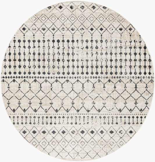 Lavadora LVR-2336 6ft Round Machine Woven Washable Area Rug