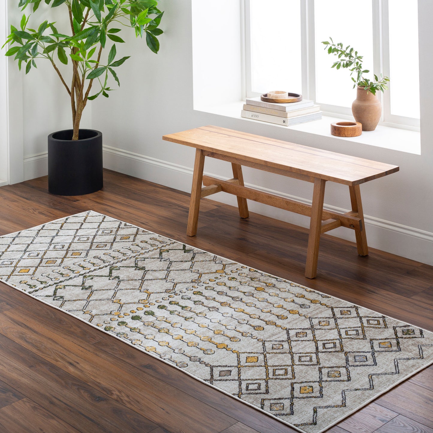 Lavadora LVR-2337 7ft Runner Machine Woven Washable Runner Rug