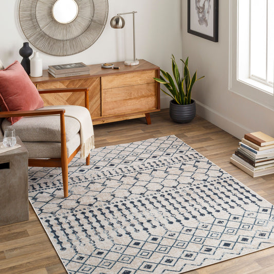 Lavadora LVR-2338 6ft Round Machine Woven Washable Area Rug
